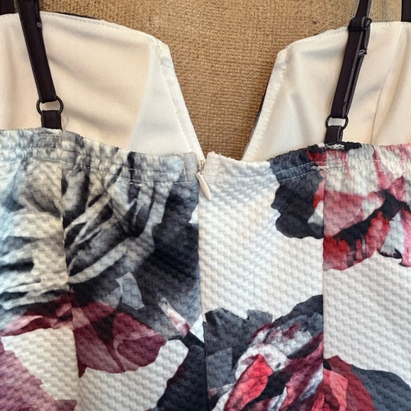 STRAPPY ROSE HALTER DRESS WITH - Red- Pink/ Gray/Black W/ White Backing - Picture 13 of 13